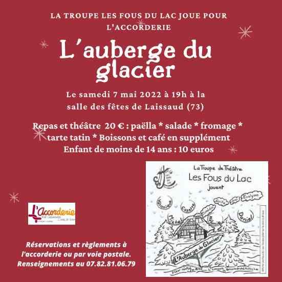 L’Accorderie du Haut Grésivaudan et Cœur de Savoie  et la troupe Les Fous Du Lac organisent une soirée repas théâtre…